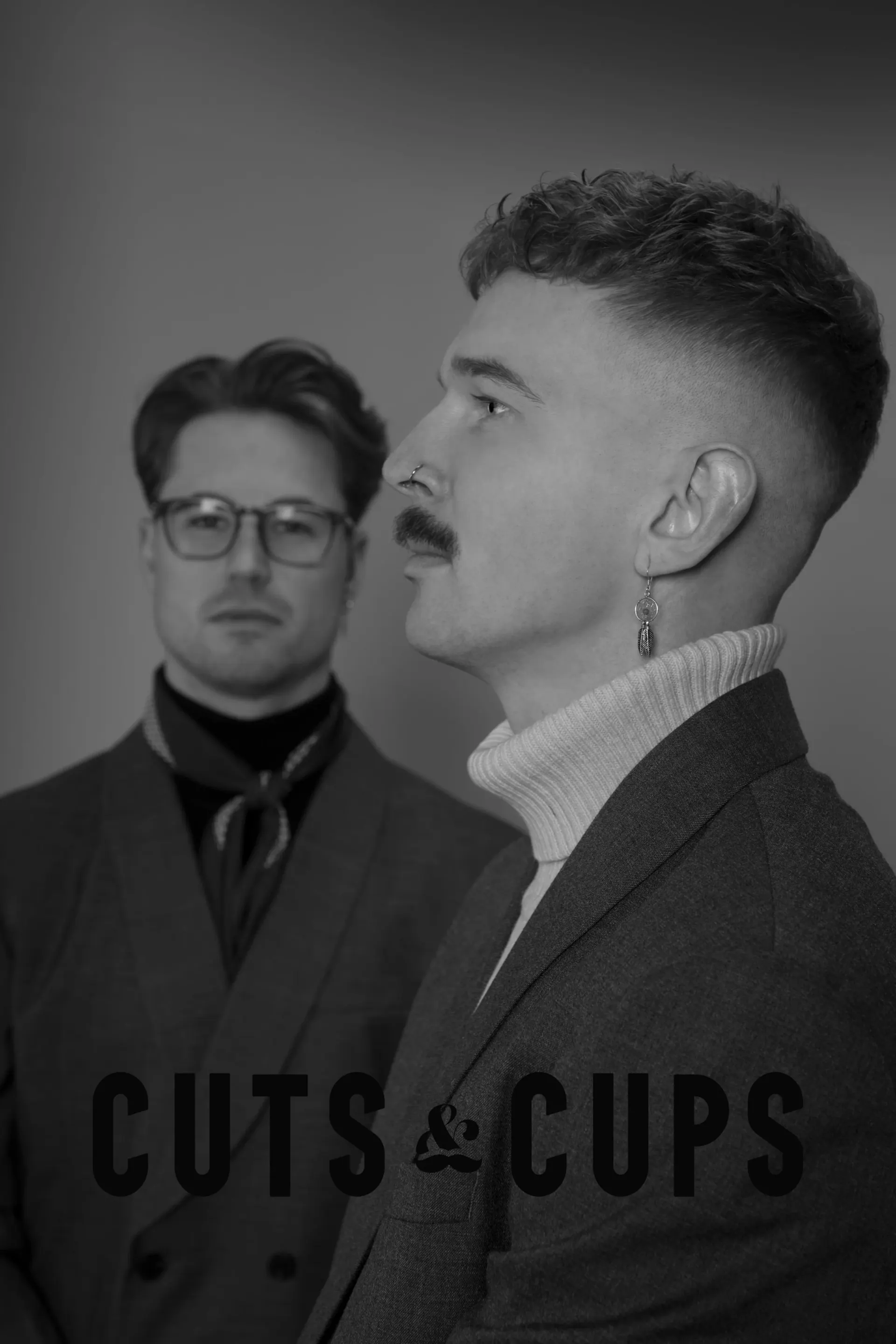 Degradado a piel con parte superior texturizada y bigote – CUTS&CUPS Varberg